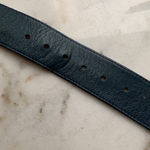 🇨🇦BRAVE leather belt with silver tone modern buckle - Picture 6 of 11